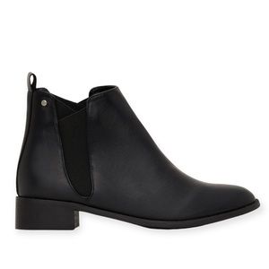 Matt & Nat Joliette Chelsea Vegan Leather Black Ankle Boots